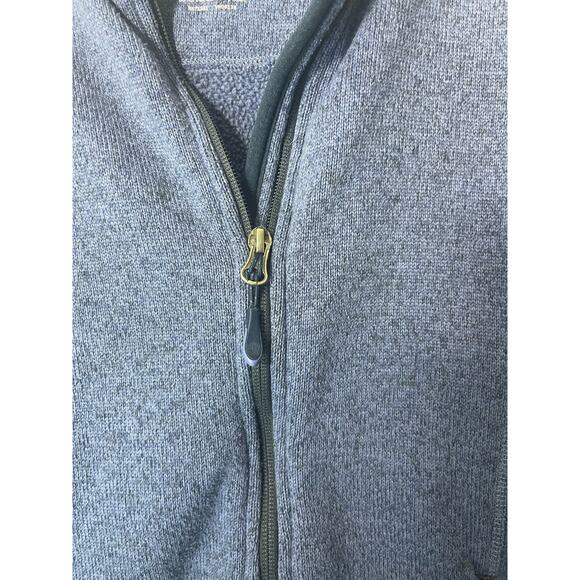 LL Bean Women’s Sz M Polar  Full Zip Fleece Jacket Blue - Picture 3 of 9